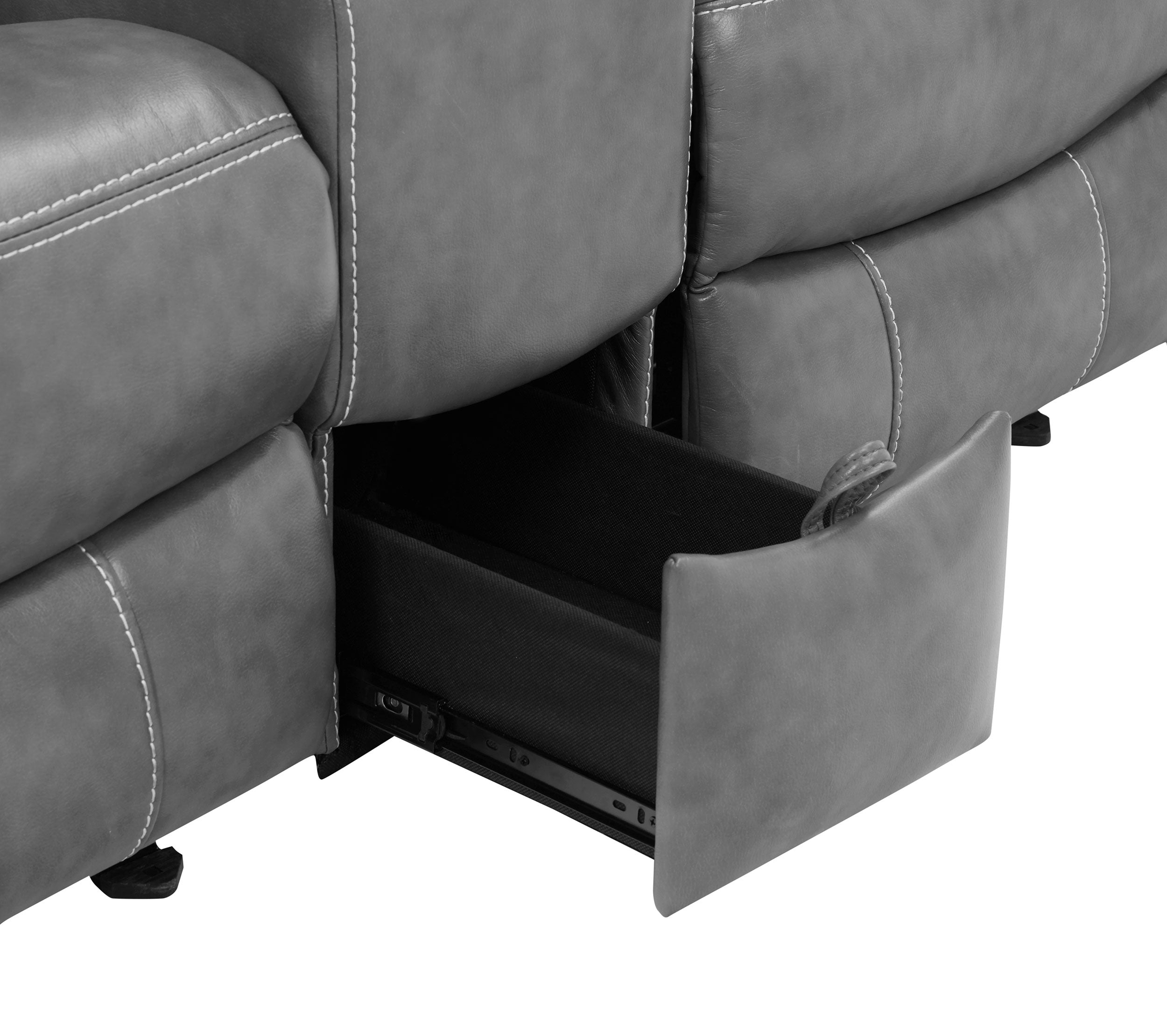 Conrad 3-piece Upholstered Padded Arm Motion Sofa Set Grey — view 15