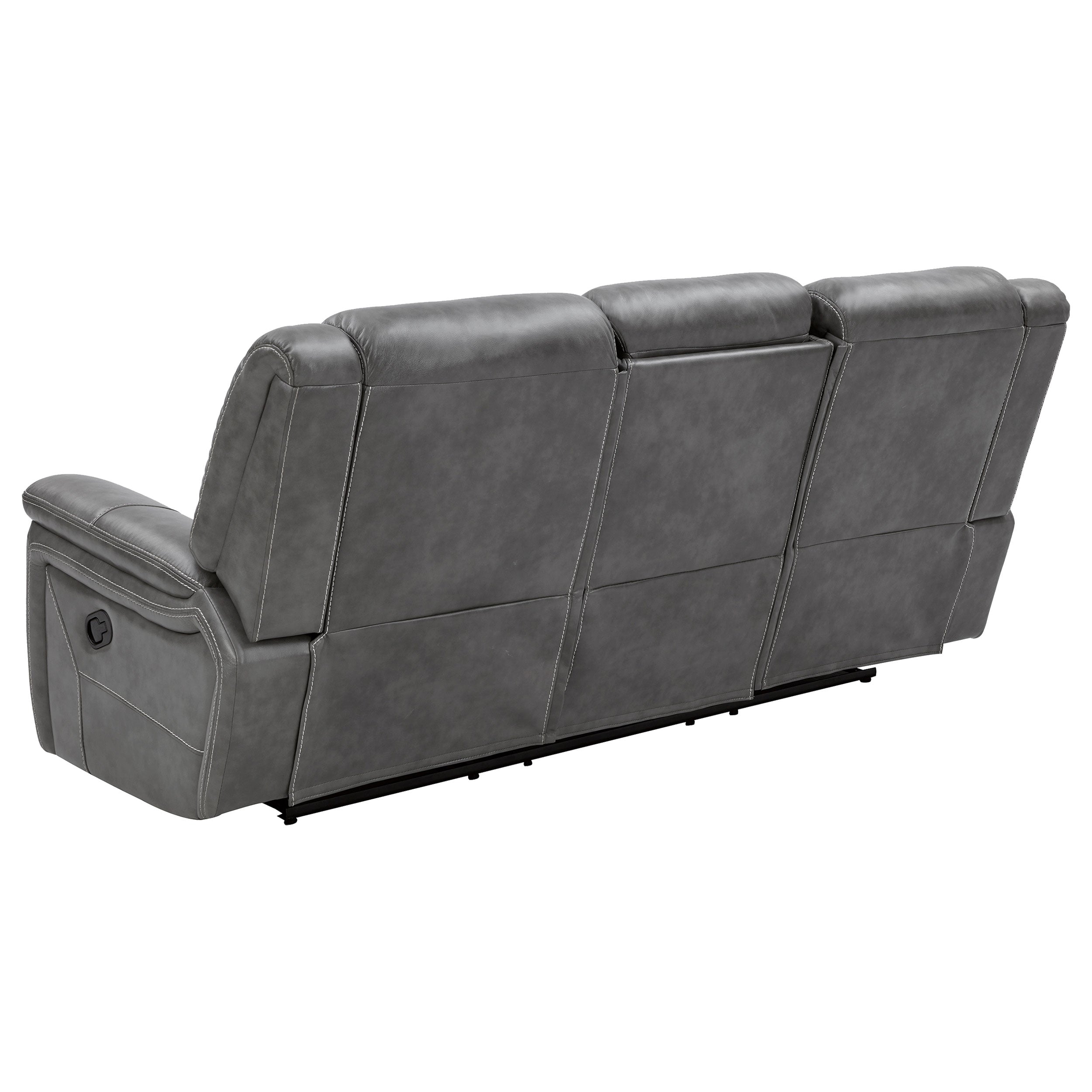 Conrad Upholstered Padded Arm Motion Sofa Grey — view 5