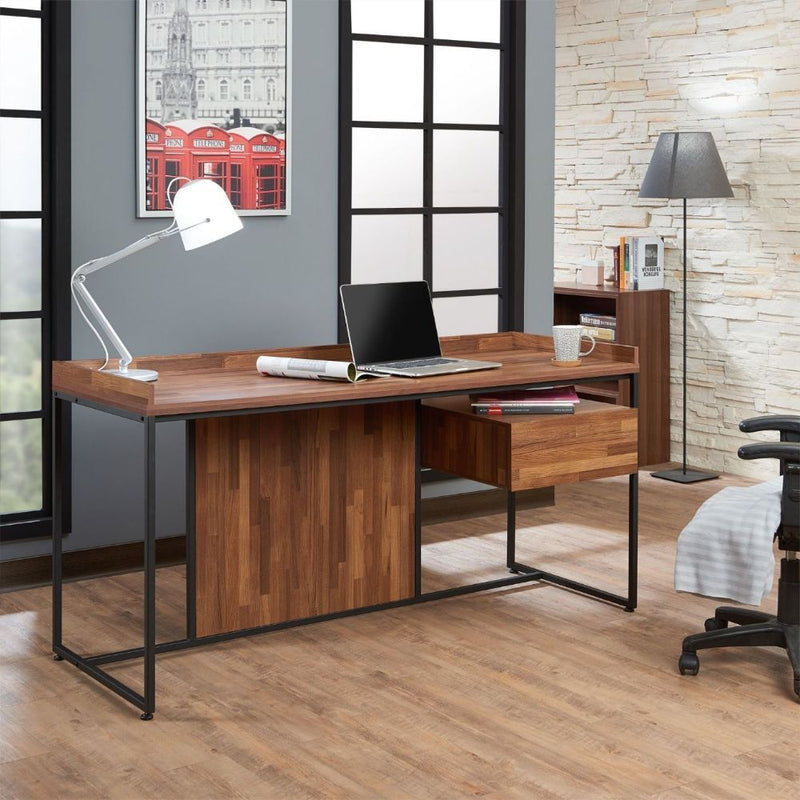 Sara - Desk - Walnut & Sandy Black