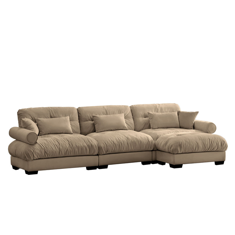 Super Comfort Oversized Modular Sectional Sofa With Movable Ottoman