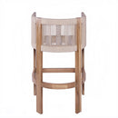 Modern Matera Barstool (Set of 2) With Wraparound Back And Rope - Teak / Beige