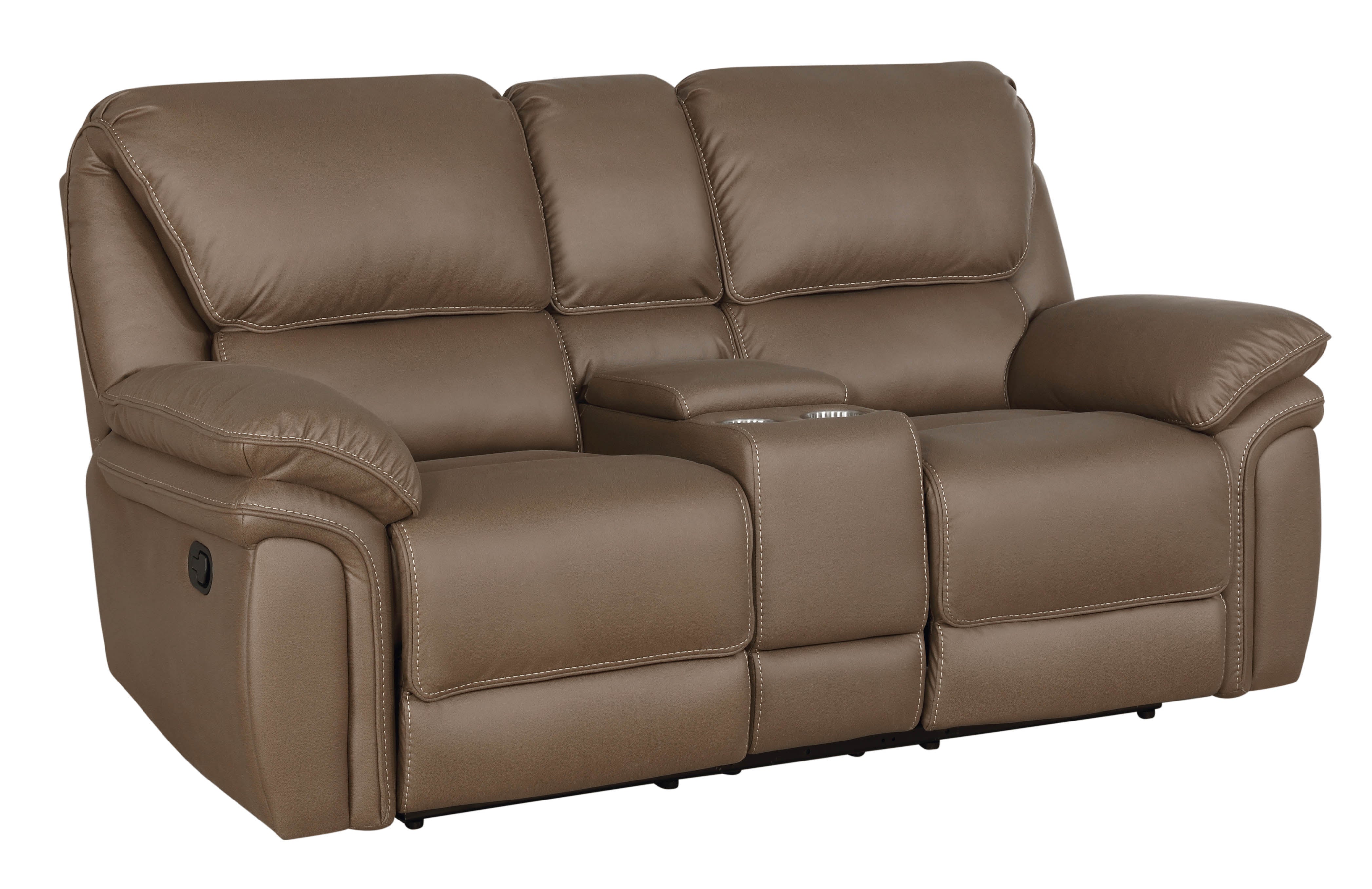 Breton Upholstered Tufted Back Motion Loveseat — view 1