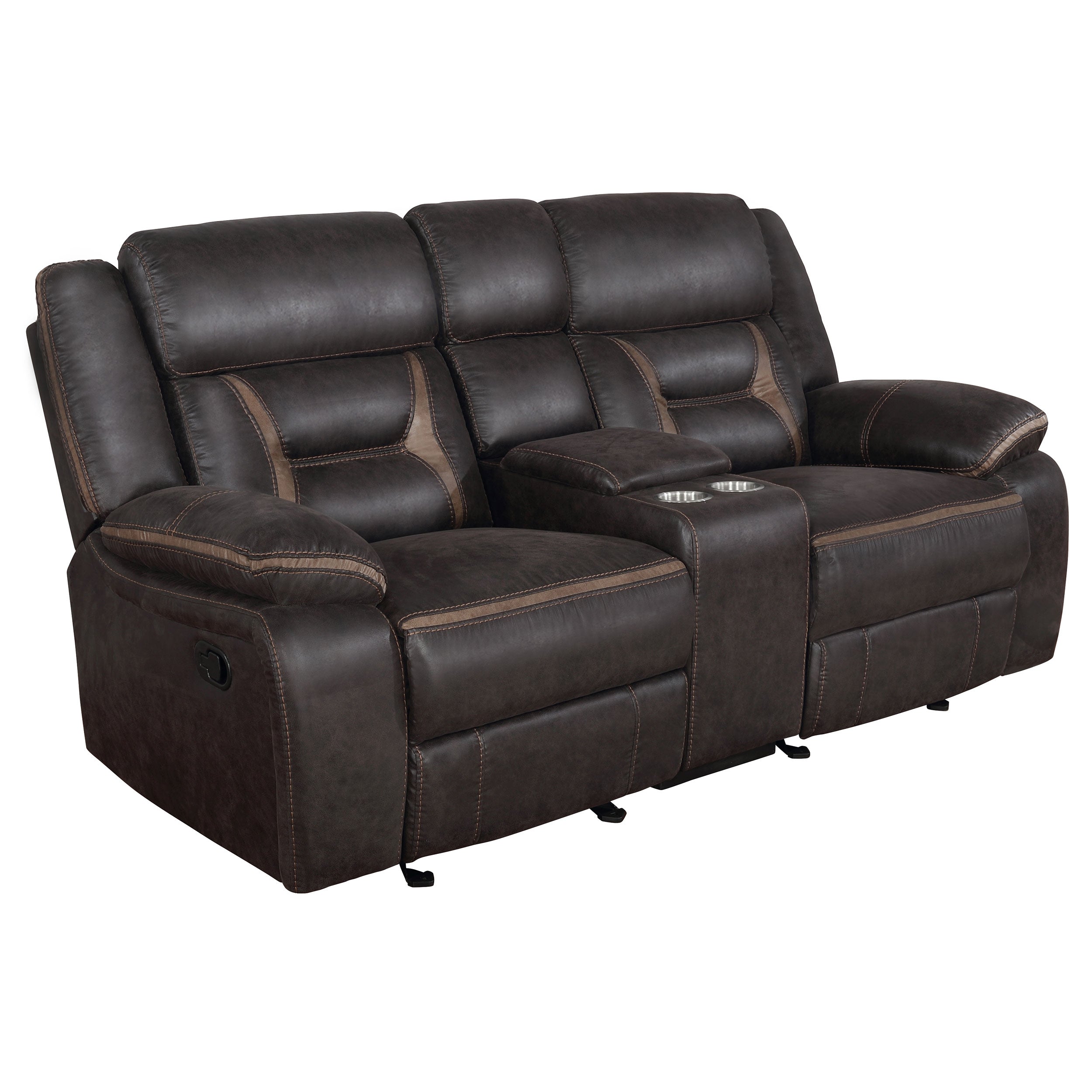 Greer 3-piece Upholstered Reclining Sofa Set Brown — view 5