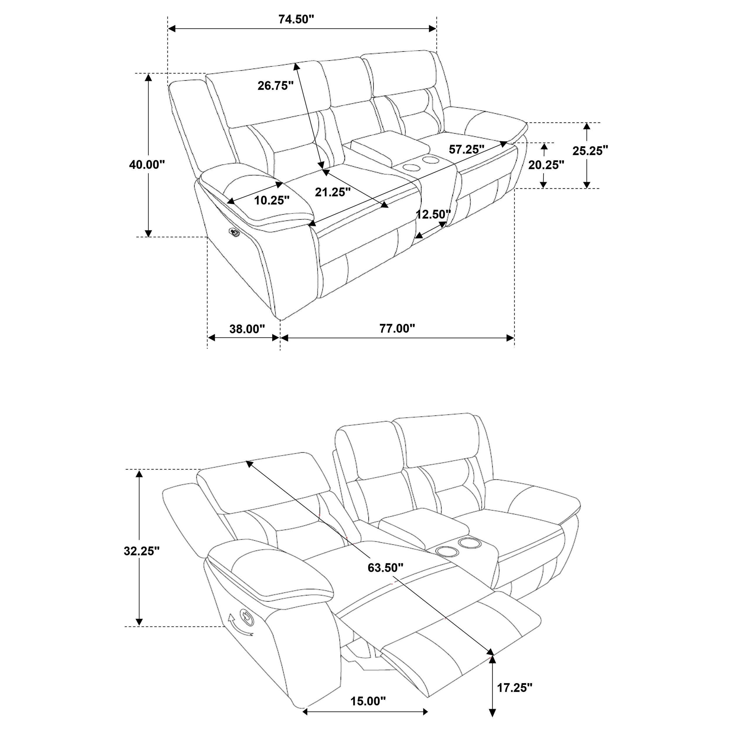 Greer 3-piece Upholstered Reclining Sofa Set Brown — view 15