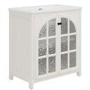 Vintage Farmhouse Bathroom Vanity With Ceramic Sink