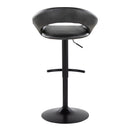 Posh - Contemporary Adjustable Barstool With Swivel & Rounded T Footrest (Set of 2)