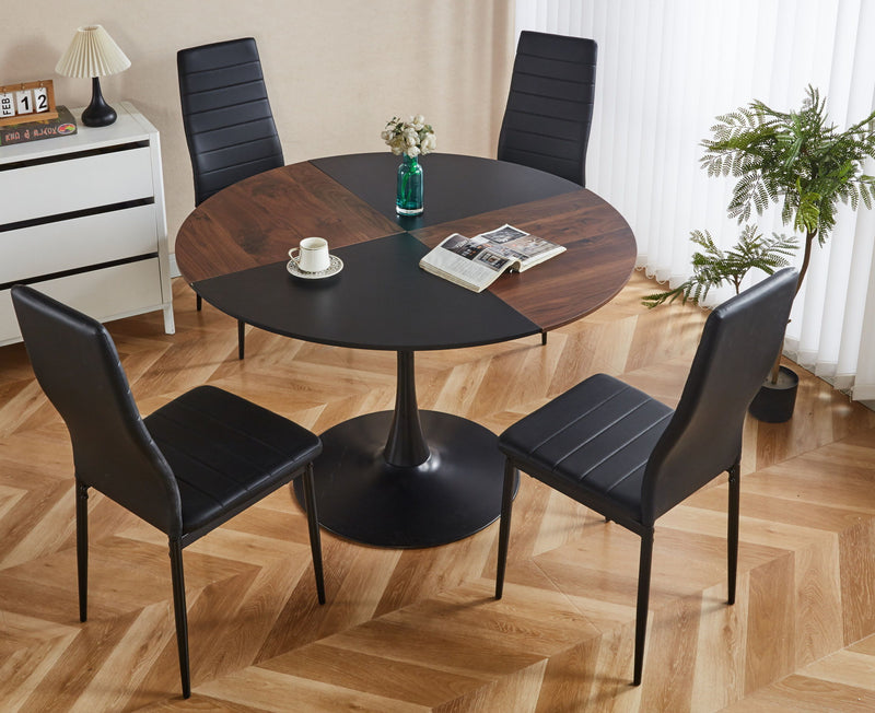 Tulip Round Dining Table, Office Table, Coffee Table - Brown