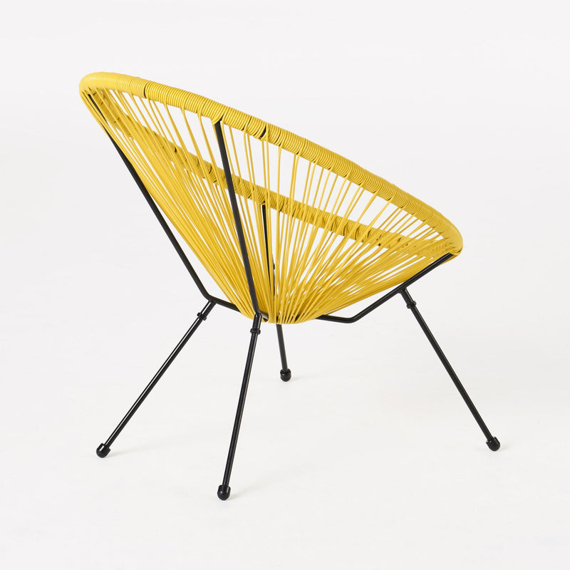 Union - Chair With Woven Design And Steel Frame