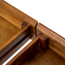 Industrial Style Storage Desk With Acacia Wood Top And Metal Legs - Oak