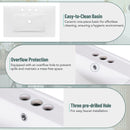 Transitional Style Bathroom Vanity Cabinet Combo With Ceramic Sink