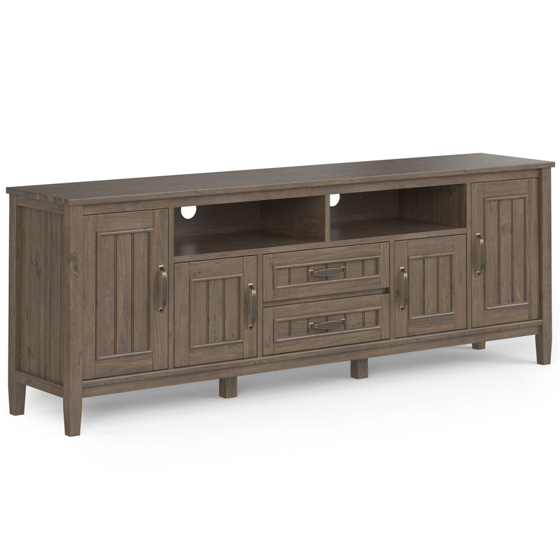 Lev - Handcrafted TV Media Stand - Smoky Brown