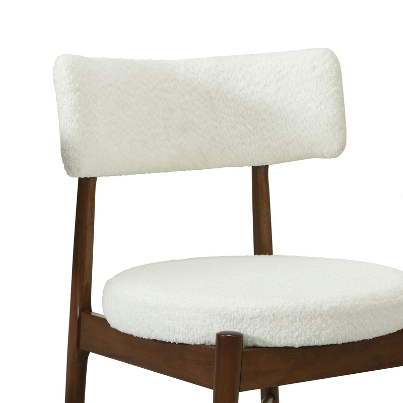 Mid Century Modern Counter Stools, Fabric Upholstered Chairs