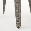 Outdoor Rattan Swivel Barstool With Water Resistant Cushion - Mixed Black / Dark Gray