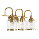 Twilight - 3 Lights Brush Contemporary Vanity Light - Clear / Gold
