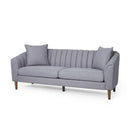 Contemporary 3 Seater Sofa With Plush Accents