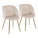Fran - Pleated Waves Contemporary Chair (Set of 2)