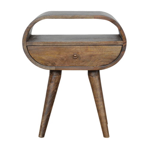 Circular Open Bedside Nightstand