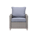 Greeley - Patio Set - Gray Fabric & Gray Finish - Atlantic Fine Furniture Inc