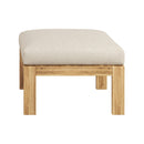 Outdoor 4 Pieces Acacia Sectional Patio Sofa Set - Light Gray / Teak