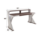 Brancaster - Executive Writing Desk - Retro Brown Top Grain Leather & Aluminum