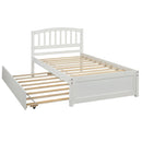 Platform Bed Wood Bed Frame With Trundle