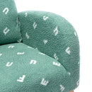 Modern Accent Rocker Armchair With Side Pocket, Upholstered High Back