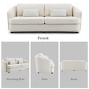 Mariko - Sofa With 2 Pillows - Beige Linen