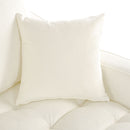 Modern Chaise Lounge Upholstered Sofa Couch With Tufted Seat And Detachable Pillows For Living Room