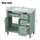 Modern Bathroom Vanity With Ceramic Sink, Soft Close Storage Cabinet