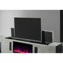 Isaiah - 5 Piece Bedroom Set With TV Lift-LED, Speakers And Fireplace