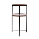 Round Coffee Table With Storage Tray 2 Tier Oval End Tables Wooden Small Side Table For Living Room