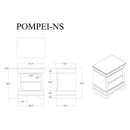 Shaker - Crocodile Metallic Nightstand