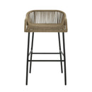 La Push - Outdoor Rope Barstool (Set of 2) - Black / Brown