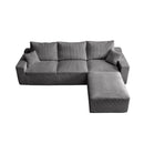 L Shaped Sectional Sofa, Full Compression 3 Seater Cloud Couch With Chaise