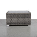 Chesterville - Slatted Side Table With Aluminum Top - Gray