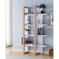 Two Toned Display Cabinet, Tall Bookcase Storage Cabinet