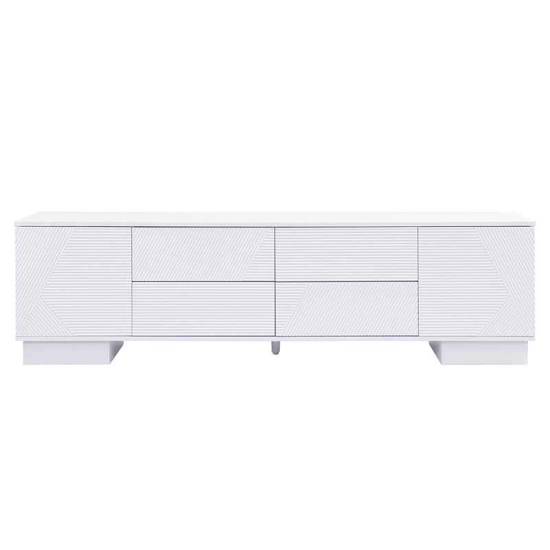 Modern TV Stand With Storage Cabinets, 4 Drawers