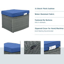 10 Piece Outdoor Sectional Half Round Patio Rattan Sofa Set