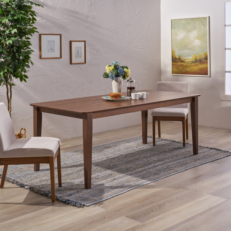Farmhouse Charm Dining Table With Square Leg