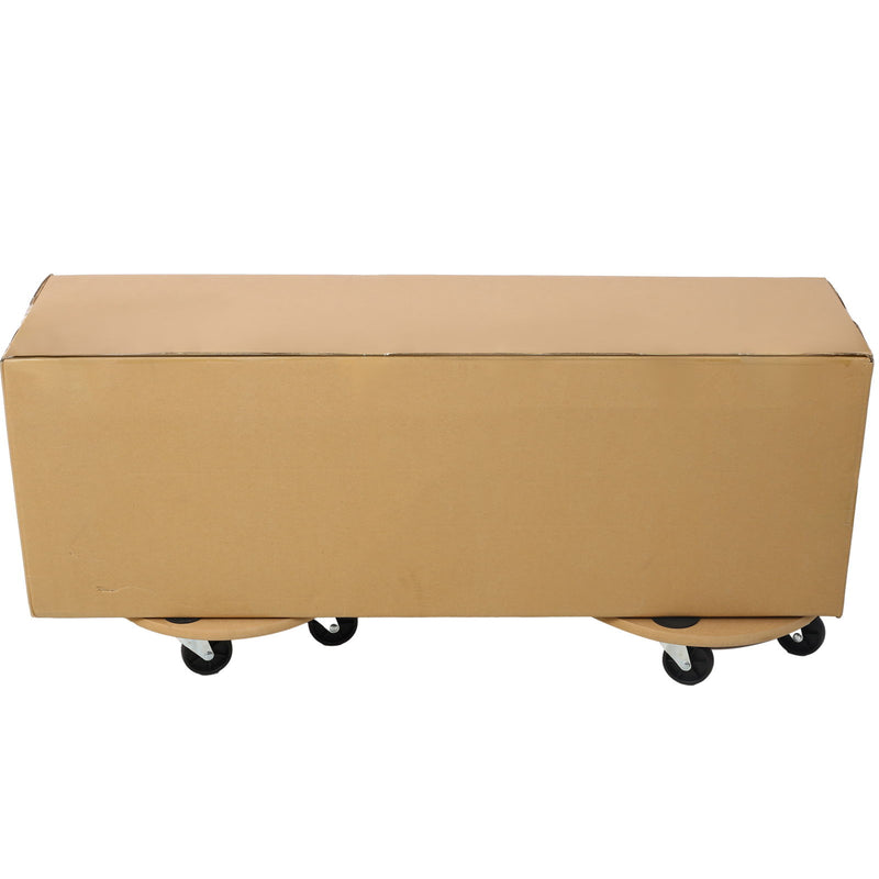 Furniture Moving Dolly, Heavy Duty Wood Rolling Mover With Wheels For Piano Couch Fridge Heavy Items, Securely Holds 500 Lbs (2 Piece Round Platform) - Natural