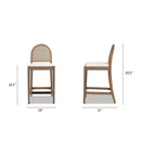 Panama - Curved Back Cane Counter Stool (Set of 2)