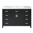 Bathroom Vanity With Sink, 2 Doors 8 Drawers, Soft Close System, Classic Design