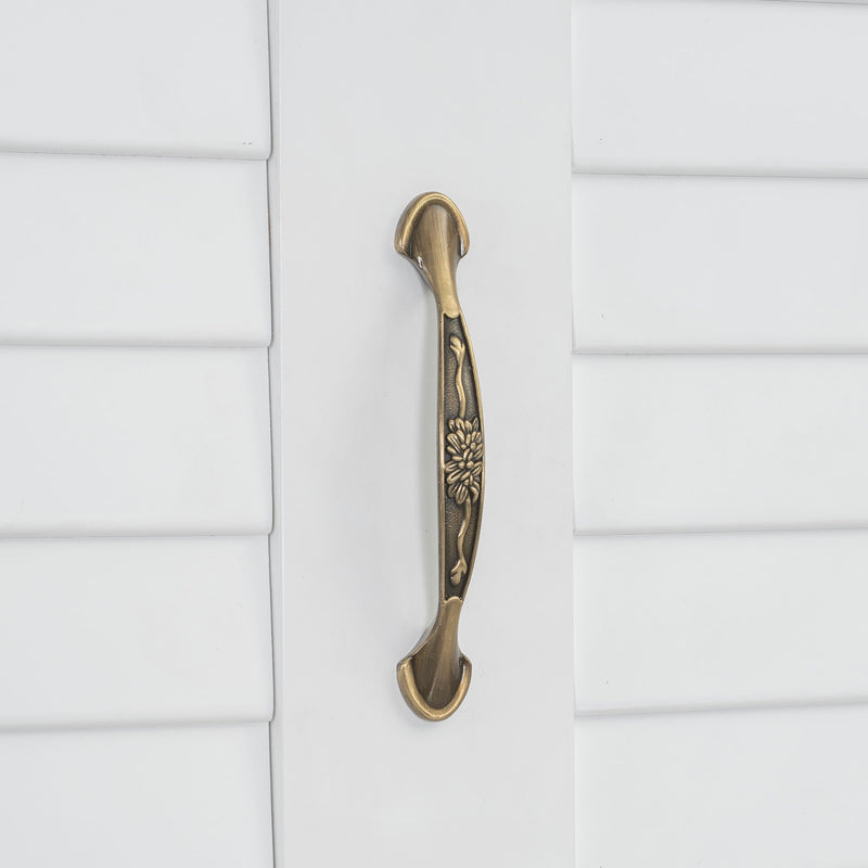 Queen Size Murphy Bed With Louvered Design And Multiple Storage Shelves - White