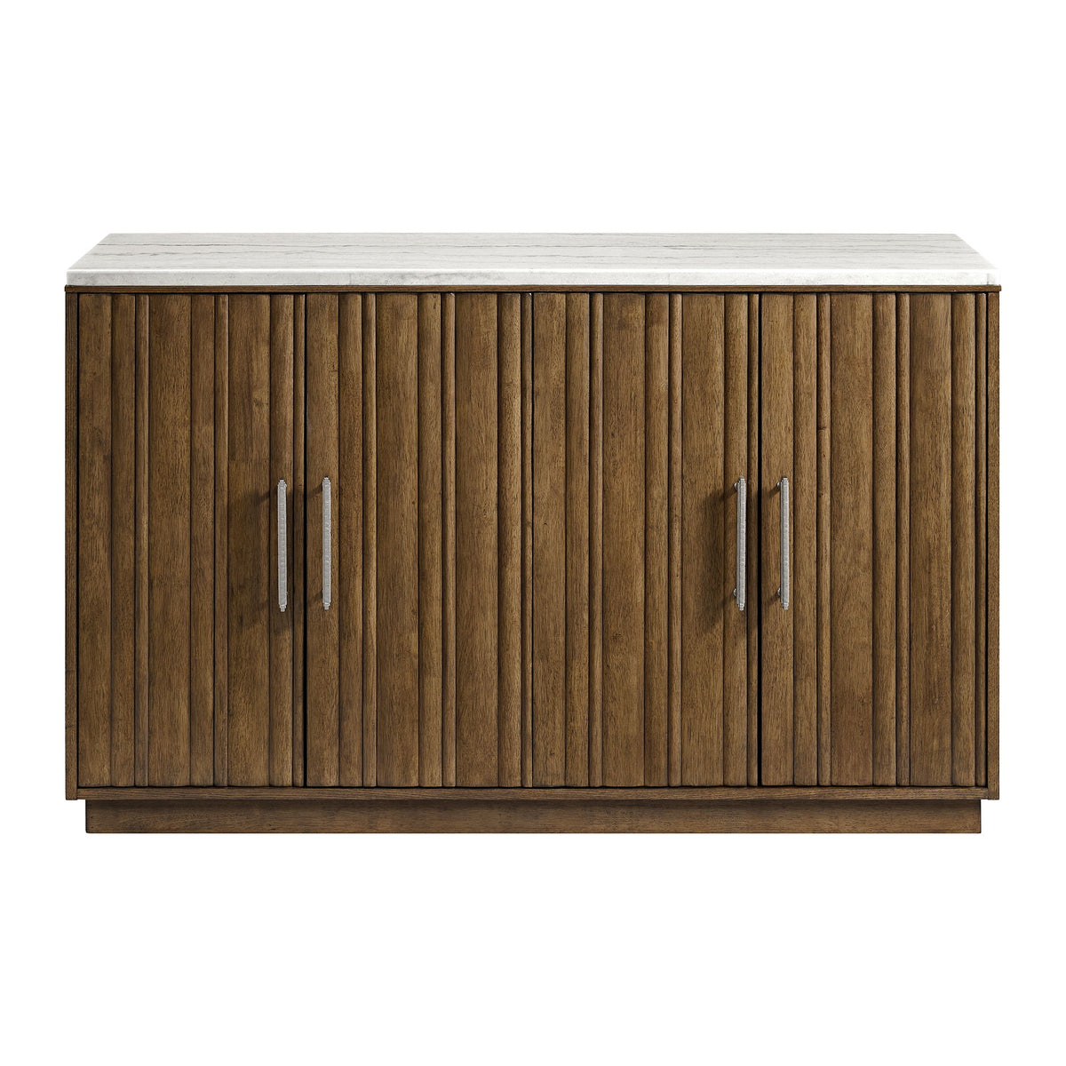 Carmela Server With White Marble, Power And USBC in Brown by Elements International, view 3