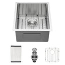 Modern Undermount Stainless Steel Kitchen Sink 16 Gauge, Deep Single Bowl