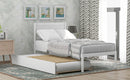 Twin size Platform Bed Wood Platform Bed with Trundle