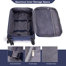 3 Piece Luggage Sets, Softshell Suitcase Spinner Wheels