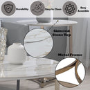 Zaidee - 23.5" End Table - Sintered Stone & Champagne