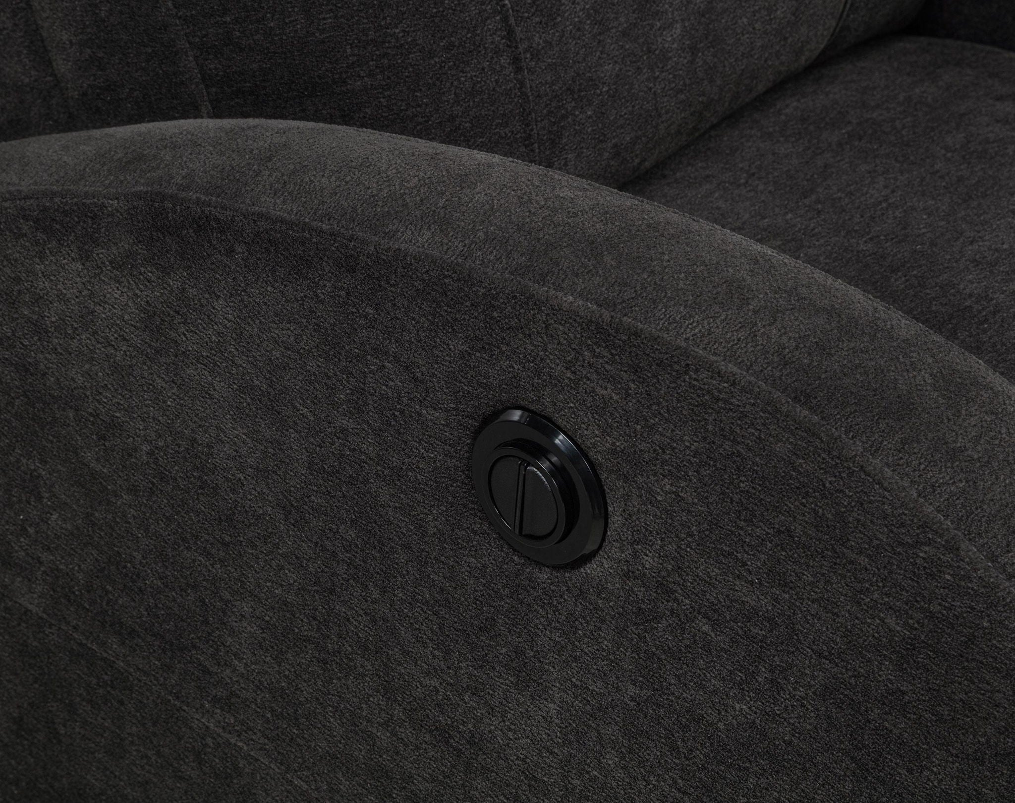 Grant Fabric Upholstered Power Recliner Chair Charcoal Grey