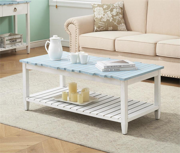 Yasha Plank Style Top Cocktail Coffee Table